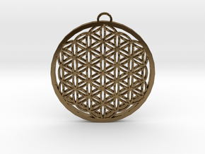 Flower of Life (Large) in Polished Bronze