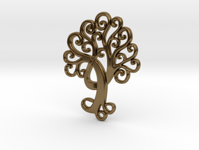 Life Tree Pendant in Polished Bronze