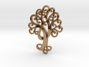 Life Tree Pendant in Polished Brass