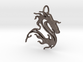 sea horse in Polished Bronzed Silver Steel
