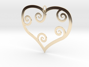 Heart Shaped Pendant in 14K Yellow Gold