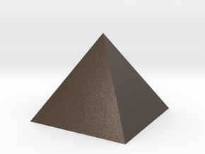 Harmonic Pyramid in Polished Bronzed Silver Steel