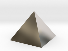 Harmonic Pyramid in Rhodium Plated Brass