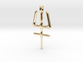 ESSENSE Symbol Jewelry Pendant in 14k Gold Plated Brass