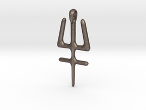 ESSENSE Symbol Jewelry Pendant in Polished Bronzed Silver Steel