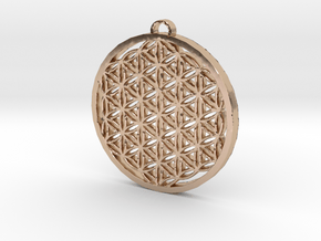 Flower of Life in 14k Rose Gold Plated Brass