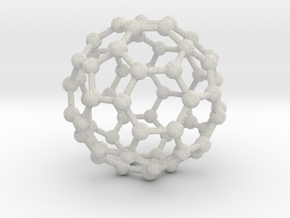 0370 Truncated Icosahedron V&E (a=1cm) #003 in Full Color Sandstone