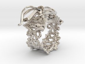 Corset ring  in Rhodium Plated Brass