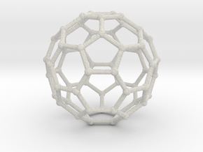 0369 Truncated Icosahedron V&E (a=1cm) #002 in Full Color Sandstone
