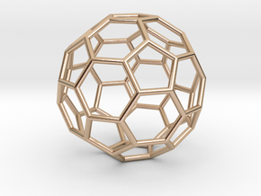 0269 Truncated Icosahedron E (a=1cm) #001 in 14k Rose Gold