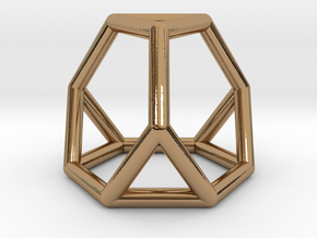 0267 Truncated Tetrahedron E (a=1cm) #001 in Polished Brass