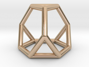 0267 Truncated Tetrahedron E (a=1cm) #001 in 14k Rose Gold