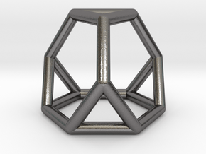 0267 Truncated Tetrahedron E (a=1cm) #001 in Polished Nickel Steel