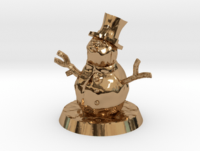 28mm/32mm Snowman in Polished Brass