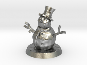 28mm/32mm Snowman in Natural Silver