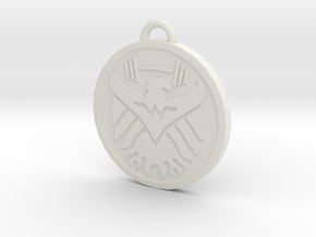 Wonder Workout Train Hard Pendant in White Natural Versatile Plastic