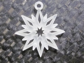 Snowflake Pendant in Smooth Fine Detail Plastic