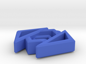 Geometric Design Pendant in Blue Processed Versatile Plastic