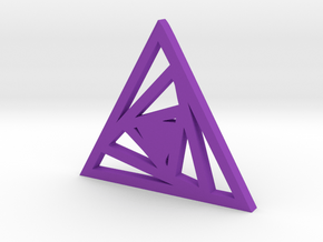 Triangle Pendant- Sacred Geometry Collection in Purple Processed Versatile Plastic