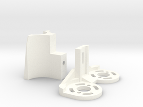 Fletcher Motor Mount (2 pieces) in White Processed Versatile Plastic