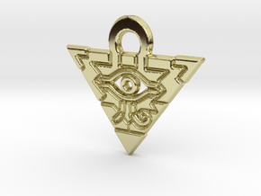 Flat Millennium Puzzle Charm in 18k Gold Plated Brass