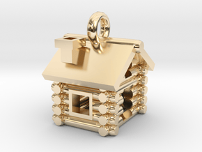Cabin Charm in 14k Gold Plated Brass