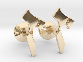 Hebrew Monogram Cufflinks - Devorah & Joey in 14k Gold Plated Brass