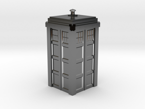 Dr. Who Tardis in Fine Detail Polished Silver