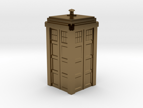 Dr. Who Tardis in Polished Bronze