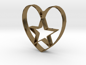 Heartbound star in Polished Bronze