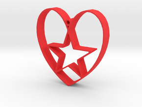 Heartbound star in Red Processed Versatile Plastic
