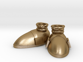 Sonic's Shoes in Polished Gold Steel