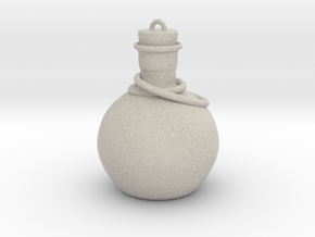 Mini Potion Ornament in Natural Sandstone