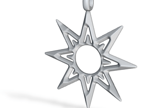 STAR OF VENUS Jewelry Symbol Pendant. in Polished Bronze Steel