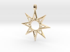 STAR OF VENUS Jewelry Symbol Pendant. in 14K Yellow Gold