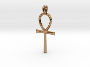 Ankh Symbol Jewelry Pendant in Polished Brass