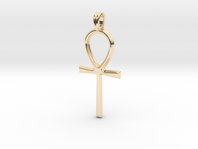 Ankh Symbol Jewelry Pendant in 14k Gold Plated Brass