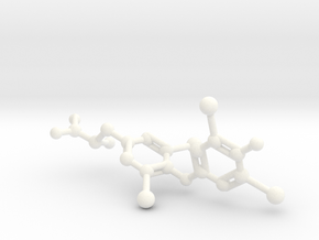 Levothyroxine (L-thyroxine, T4) Molecule in White Processed Versatile Plastic
