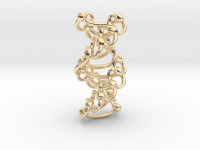 DNA Helixa - 25mm in 14k Gold Plated Brass