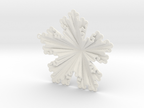 Golden Koch Snowflake Ornament in White Processed Versatile Plastic