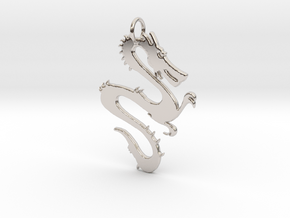 Dragon Pendant & Charm in Platinum