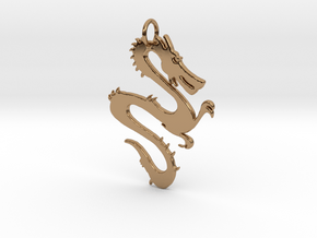 Dragon Pendant & Charm in Polished Brass
