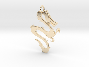 Dragon Pendant & Charm in 14k Gold Plated Brass