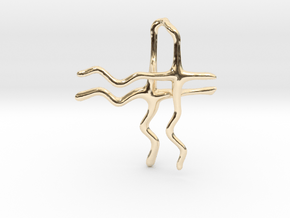 Improved Octothorpe Pendant in 14K Yellow Gold