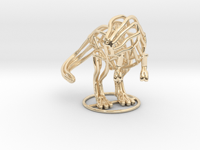 T-Rex Wireframe  in 14K Yellow Gold