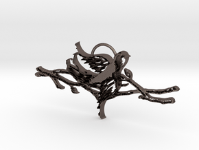 Branching Out in Polished Bronzed Silver Steel