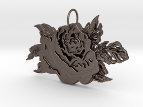 A Rose By Any Other Name in Polished Bronzed Silver Steel