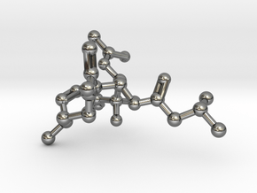 Neurolenin B Molecule Necklace in Fine Detail Polished Silver