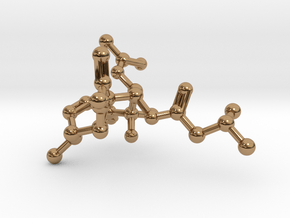 Neurolenin B Molecule Necklace in Polished Brass