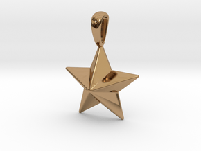 Star Pendant Necklace in Polished Brass